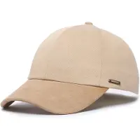BOSS Pet van katoenen gabardine met suède klep