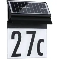 Paulmann 94694 Solar Housenumber Huisnummerlamp op zonne-energie Energielabel: A (A - G) Warmwit Zwart