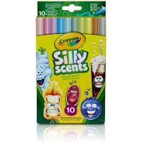 Crayola Silly Scents - 10 Geurstiften Dunne Punt - Voor School en Vrije Tijd