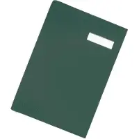 Pagna vloeiboek, 20 waaiers, karton/linnen stoffering, groen