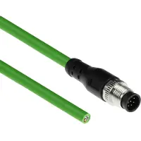 ACT SC3804 Industriële Sensorkabel | M12A 8-Polig Male naar Open End | Ultraflex TPE kabel | Afgeschermd | IP67 | Groen | 1,5 meter