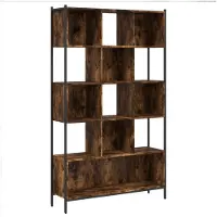 vidaXL Boekenkast 102x28x172 cm bewerkt hout gerookt eikenkleurig