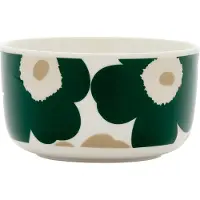 Marimekko Unikko schaal 5 dl White-dark green-beige-light sand