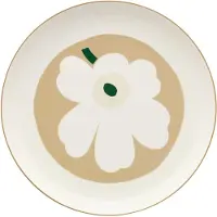Marimekko Unikko serveerschaal White-beige-light sand-dark green