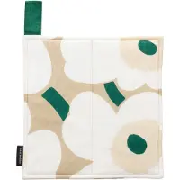 Marimekko Pieni Unikko pannenlap 21,5x21,5 cm Sand-white-hay-emerald