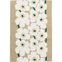Marimekko Unikko keukendoek 47x70 cm Sand-white-hay-emerald