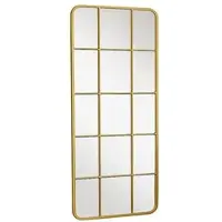Vente-unique Spiegel in raamvorm met metaal - L60 x H140 cm - Goudkleurig - SCIARA