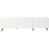 OKWISH Tv-Meubel - 3 Klepdeuren - Voor Woonkamer En Grote Televisies - MDF Wit - 180 x 40 x 48 cm