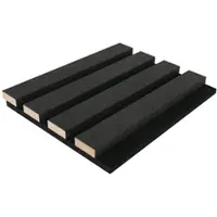 Vente-unique Akoestisch wandpaneel - Antracietgrijs houteffect - Set van 3,12 m² - Set van 2 stuks - PENCIA