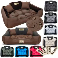 AIO Factory Hondenmand KINGDOG 75x65 cm gepersonaliseerd waterdicht bruin