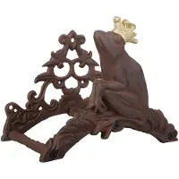 Esschert Design TG51 Frog Prince Tuinslanghouder Antiek Bruin met Gouden Kroon