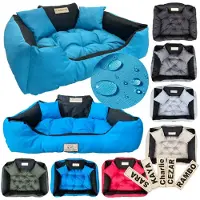 AIO Factory KINGDOG - Hondenbed - 130x105 cm - Personaliseerbaar - Waterdicht - Blauw
