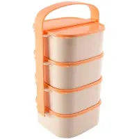 Orion Plastic lunchtrommel met 4 lagen, 4 x 1,15 liter