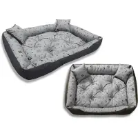AIO Factory Hondenbed, hok, 100x75 cm, waterdicht, botvorm, zwart