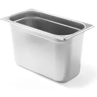 Hendi GN 1/4 container, hoogte 200 mm, roestvrij staal - 800553