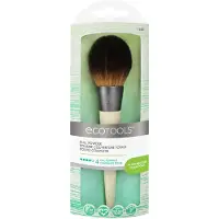Ecotools Volledige poederkwast Pluizige make-upborstel voor losse en geperste poeder Beste voor het fixeren van make-up Grote opzetborstel met zachte