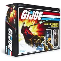 Super7 G.I. Joe figurines & traîneau à chiens ReAction Arctic Rescue Vehicle (Snake Eyes & Blind Woodsman)