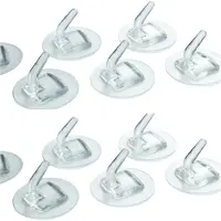 INF Transparante kleefhaken, 10-pack
