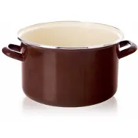 Orion Bruine emaille pot 26 cm, 6,5 l