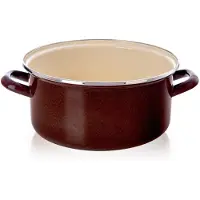 Orion Bruine emaille pot 24 cm, 4 l