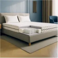 THE WHITE STONE Matras 120x200 met Pocketveren en Waterfoam | Hoogte 24 cm 120x200 cm