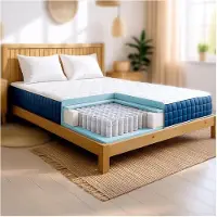 THE WHITE STONE Matras 140x200 cm, Hoogte 30 cm, met Pocketveren en Memory Foam 140x200 cm