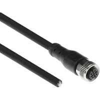 ACT SC3509 Industriële Sensorkabel | M12A 5-Polig Female naar Open End | Superflex Xtreme TPE kabel | Afgeschermd | IP67 | Zwart | 5 meter