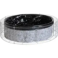 Bellissa model 5258 gabion hoogvijver complete set - 146 x 146 x 40 cm - 490 l - verzinkt staal met vijverfolie
