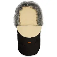 Sensillo Kinderwagenabdeckung, ESKIMO, Wolle, 100x46, schwarz, 8340