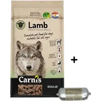 Carnis Lamb Regular geperst hondenvoer 12,5 kg + Gestoomde worst kip 200gr - Hond