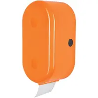 Spirella Cube Toiletrolhouder Oranje – Wandmontage WC-Rolhouder met Minimalistisch Kubus Design – Toiletpapierhouder voor de Badkamer