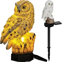 Gardlov 23847 Tuinlamp op zonne-energie in de vorm van een uil, IP44, warm wit