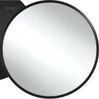 TecTake - Wandspiegel rond Fiona - Badkamerspiegel - Spiegel rond met stevig aluminium frame - Spiegel voor de badkamer, woonkamer of slaapkamer - Diameter van 50 cm
