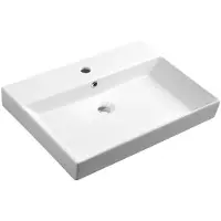 Sapho Kare 70 Keramische wastafelmeubel wastafel 70x46cm, wit