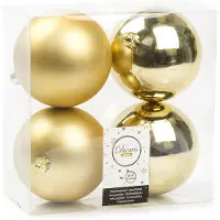 Décoris Kerstballen set | | Ø 10 cm | 4 stuks (Goud)