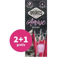 Voskes Liquid Treat makreel kattensnack 4 verpakkingen (80 x 15 g)