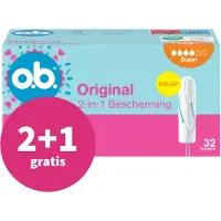 O.B. 2+1 Gratis: O.b. Original Dynamic Fit Super 32 Stuks