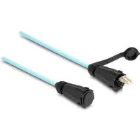 DeLOCK Optical fiber cable LC Duplex to LC Duplex with protective cap multi-mode OM3 IP68 dust and waterproof 2 m