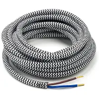 Calex Strijkijzersnoer | | 3 meter (2 x 0.75 mm², Zwart/wit gestreept)