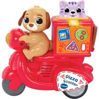 Vtech Press & Go Pizza Scooter Rood rood Kunststof Speelgoedvoertuig