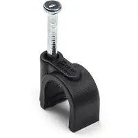 Q-Link Kabelclip | | 8 mm (20 stuks, Rond, Zwart)