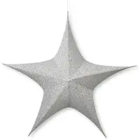 Décoris Kerstster | Ø 135 cm (5-punts, Binnen, Zilver)