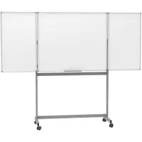 MAUL Verrijdbaar whiteboard vouwbord MAULstandard, wit geplastificeerd, magnetisch, 2 panelen, B 1500 x H 1000 mm