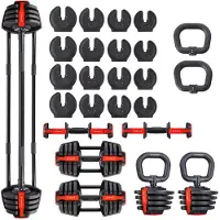 HMS 3-in-1 Verstelbare Dumbbell Set - 43,5 kg