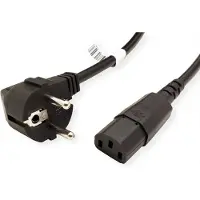 Bachmann Stroomkabel, recht IEC-Female, zwart, 0,5 m