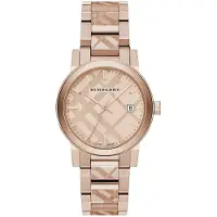 Burberry BU9039 Rose GoldTone Wijzerplaat Roestvrij Staal Unisex horloge