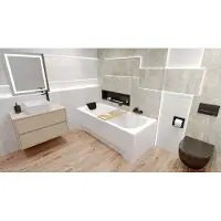 Besco BONA ligbad 190 x 80 cm wit met hoofdsteun