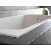 Badland CLASSIC SLIM ligbad 120 x 70 cm wit met styropor ombouw
