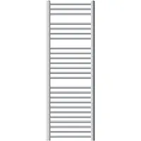 LuxeBath elektrische radiator Sahara 500x1500 mm in chroom met gebogen zijaansluiting en 1200W verwarmingselement digitale thermostaat stijlvolle handdoekwarmer en droogrek voor de badkamer