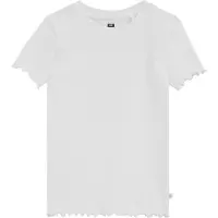 We fashion T-shirt - wit Meisjes Stretchkatoen Ronde hals Effen - maat 134/140